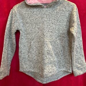 Girls Size M (8) Gray Hooded Pullover